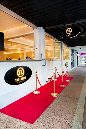 The red-carpet entrance to The Lounge